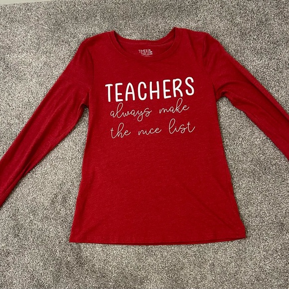 Red Teacher tee shirt - Picture 3 of 3